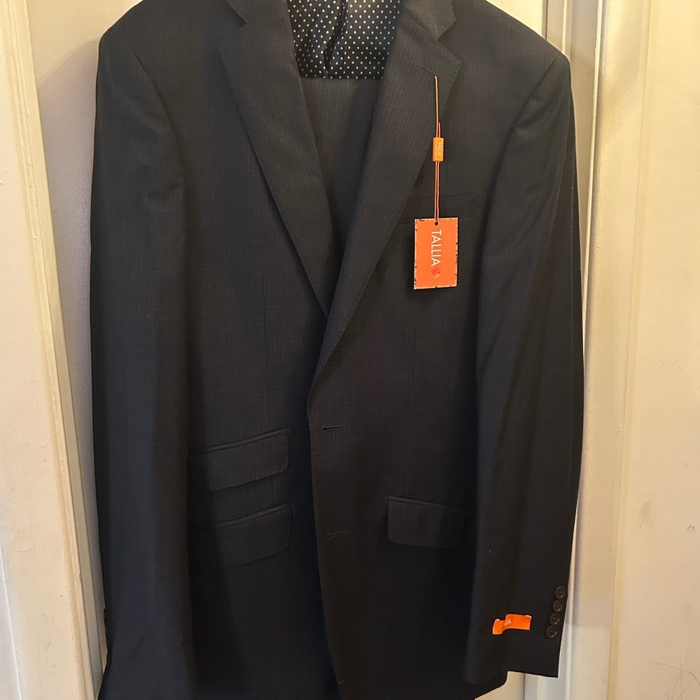 Tallia Black Classic Suit Notch Lapel